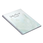 Light Ice Blue Crystals Wedding Guest Book Notizblock (Rechte Seite)