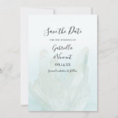 Light Ice Blue Crystals Wedding Save the Date (Vorderseite)