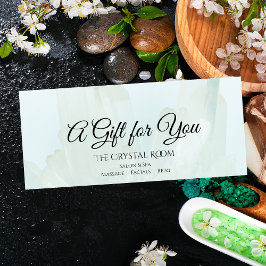 Light Ice Blue Crystals Wellness-Center Salon Gesc Werbekarte