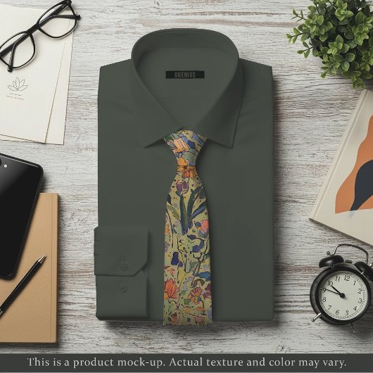 Light Impressionist Floral Necktie Krawatte