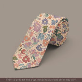 Light Impressionist Floral Necktie Krawatte