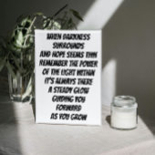 Light In inspirierendem Mini Gedicht Poster