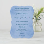 Light Indigo Blue Parchment Einladung (Stehend Vorderseite)