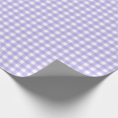 Light Iris Lila Simple Kariert Geschenkpapier (Ecke)