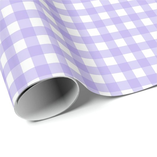Light Iris Lila Simple Kariert Geschenkpapier (Rolleneckpunkt)