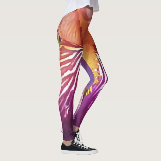 Light Iris Macro Artistic Abstrakt Leggings (Rechts)