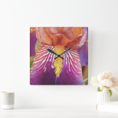Light Iris Macro Artistic Abstrakt Quadratische Wanduhr (Zuhause)