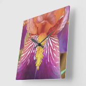 Light Iris Macro Artistic Abstrakt Quadratische Wanduhr (Winkel)
