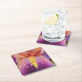 Light Iris Macro Artistic Abstrakt Rechteckiger Pappuntersetzer (Vor Ort)