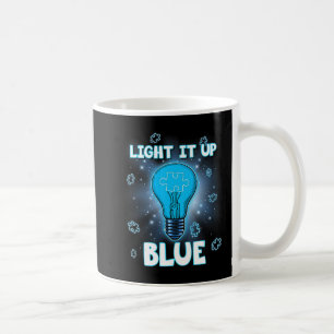 Light It Up Blue Autism Shirt I Wear Blue For Awar Kaffeetasse
