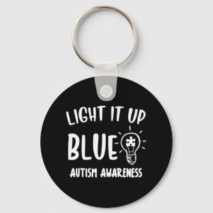Light It Up Blue Autism Shirt I Wear Blue For Awar Schlüsselanhänger
