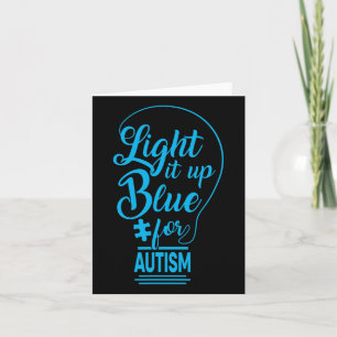 Light It Up Blue Autismus Awareness Gaben Autistic Karte