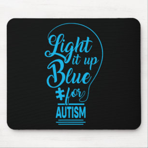 Light It Up Blue Autismus Awareness Gaben Autistic Mousepad