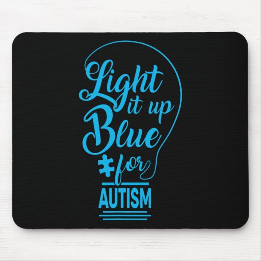 Light It Up Blue Autismus Awareness Gaben Autistic Mousepad (Vorne)