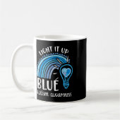 Light It Up Blue Autismus Awareness Month Rainbow Kaffeetasse (Links)