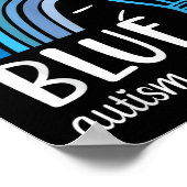 Light It Up Blue Autismus Awareness Month Rainbow Poster (Ecke)
