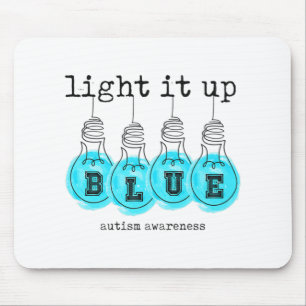 Light It Up Blue Autismus Awareness Premium T - Sh Mousepad