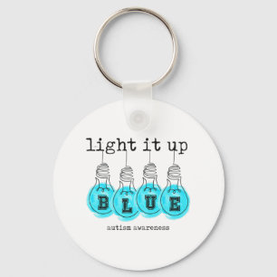 Light It Up Blue Autismus Awareness Premium T - Sh Schlüsselanhänger