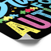 Light It Up Blue Autismus Awareness T - Shirt92 Poster (Ecke)