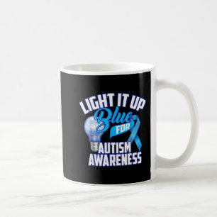 Light It up Blue for Autismus Awareness Gifts Blue Kaffeetasse