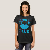Light It Up Blue  Puzzle Piece Autism Awareness T-Shirt (Vorne ganz)