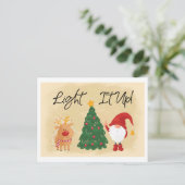 Light It Up Christmas Card Postkarte (Stehend Vorderseite)
