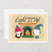 Light it up Holiday Card Postkarte (Vorne/Hinten)