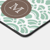 Light Jade Pattern Monogram Schreibtischunterlage (Ecke)
