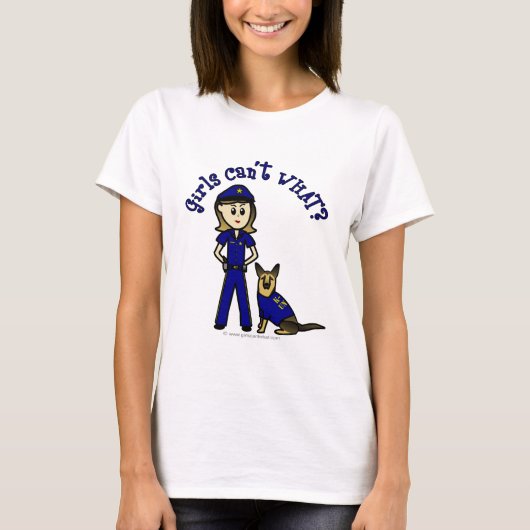 Light K9 Police Girl T-Shirt (Vorderseite)
