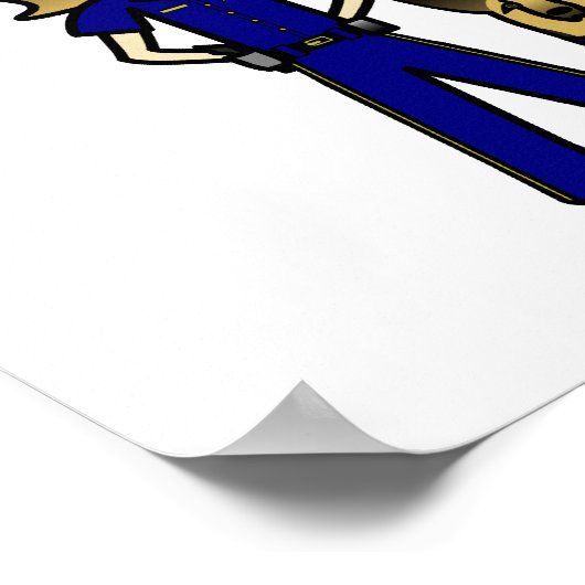 Light K-9 Police Officer Poster (Ecke)