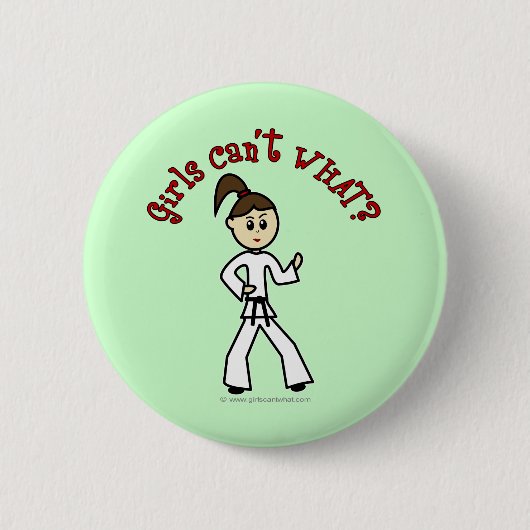 Light Karate Girl Button (Vorderseite)