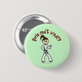 Light Karate Girl Button (Vorne & Hinten)