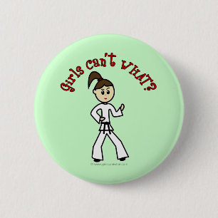 Light Karate Girl Button