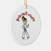Light Karate Girl Keramikornament (Rechts)
