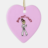 Light Karate Girl Keramikornament (Rechts)