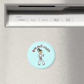 Light Karate Girl Magnet (In Situ (Geschirrspüler))
