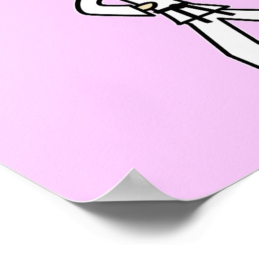 Light Karate Girl Poster (Ecke)