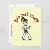 Light Karate Girl Postkarte (Vorne/Hinten)