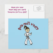 Light Karate Girl Postkarte (Vorne/Hinten)