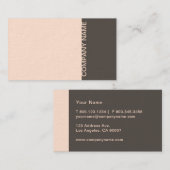 Light Lachs Brown Modern Visitenkarte (Vorne/Hinten)