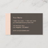 Light Lachs Brown Modern Visitenkarte (Rückseite)