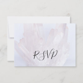 Light Lavender Crystals Wedding RSVP Replik Card