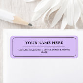 Light Lavender Einfache Minimalistische Namensadre (Insitu)