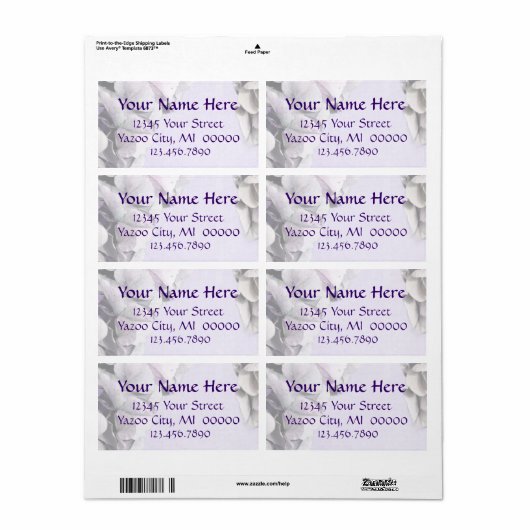 Light Lavender Hydrangea Große Adressmarken (Vorne)