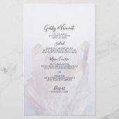 Light Lavender Lila Crystals Wedding Menu (Vorderseite)