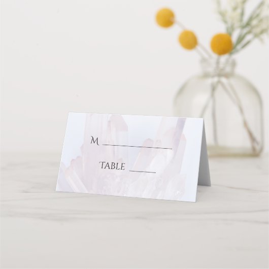 Light Lavender Lila Kristallhochzeit Platzkarte (Rückseite)