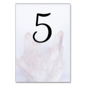 Light Lavender Lila Kristallhochzeit Tischnummer (Vorderseite)