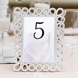 Light Lavender Lila Kristallhochzeit Tischnummer