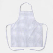 Light Lavender lila, weißes Quadrat-Muster Schürze (Vorderseite)
