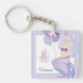 Light Lavender Mermaid Party Adventure Schlüsselan Schlüsselanhänger (Vorderseite)